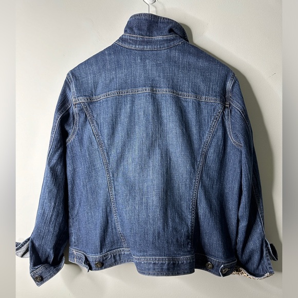 Chico's Platinum Stylish Stretch Denim Blue Jean Jacket Sz3 - Picture 2 of 8